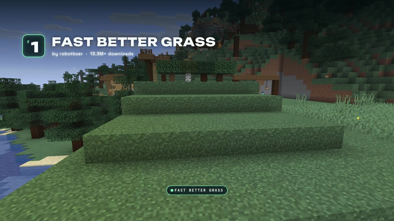 5 Resource Packs for Minecraft 26.3, Fast Better Grass at number 1