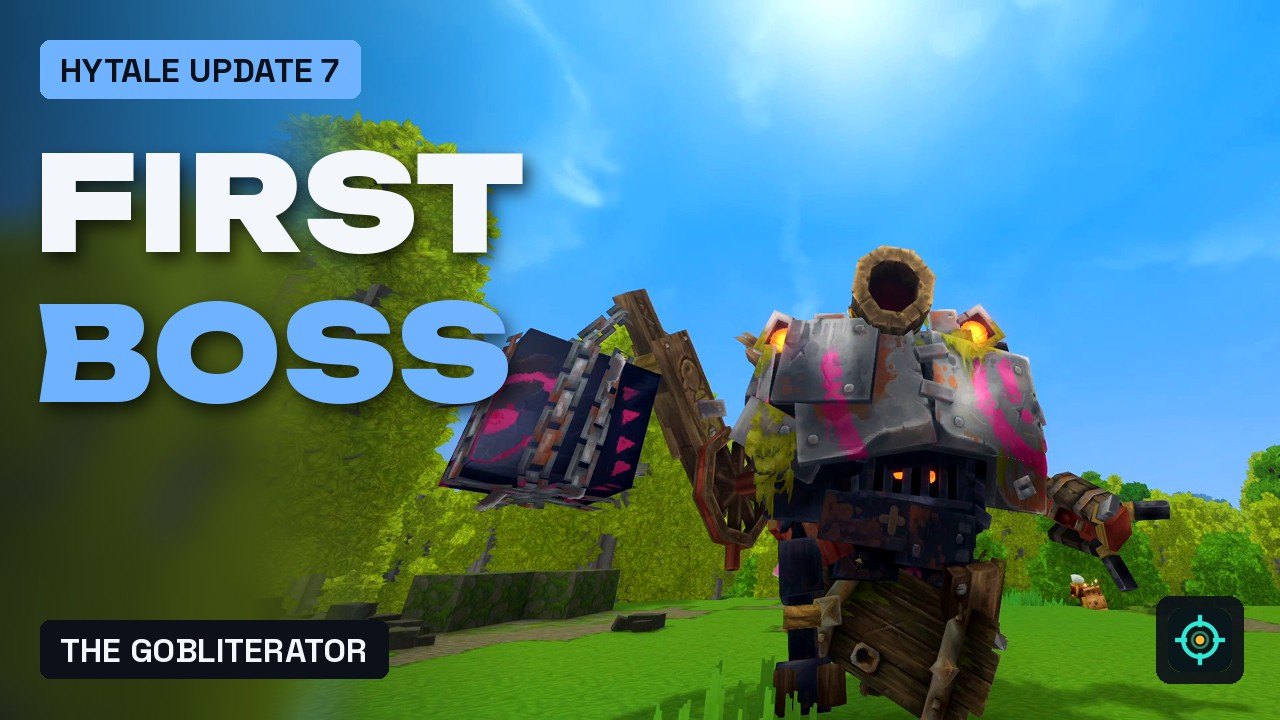 Hytale Update 7 thumbnail: FIRST BOSS, the Gobliterator