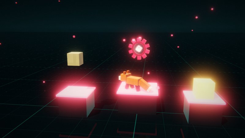A voxel-style Minecraft meadow with glowing tick rings around the hunter, next to the title Lithium