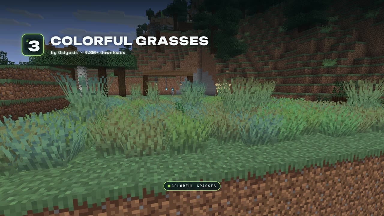 5 Resource Packs for Minecraft 26.3, OS' Colorful Grasses at number 3