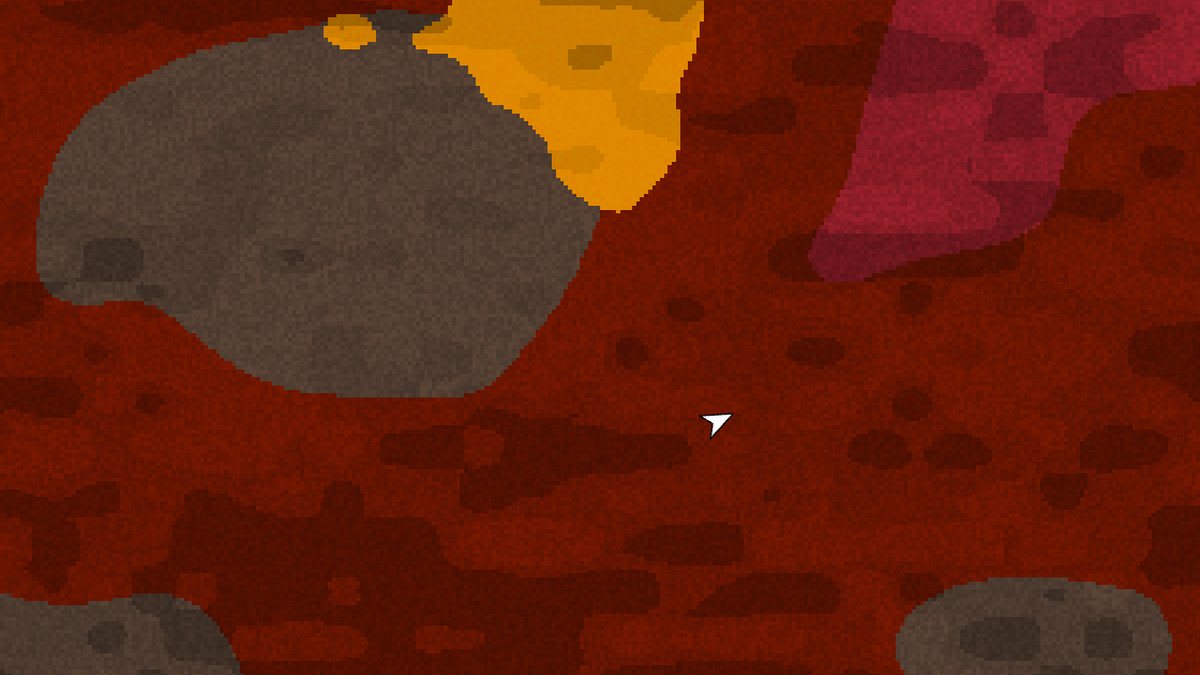 Dark red Nether map with lava seas